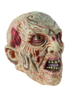 Kostümzubehör Latexmaske verbranntes Gesicht beige/rot