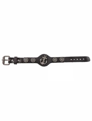 Kostümzubehör Lederarmband Anker braun