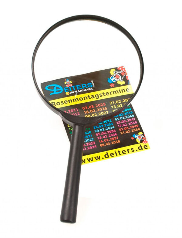 Kostümzubehör Lupe 10cm Farbe: schwarz