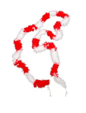 Kostümzubehör Marabu Boa 2m rot/weiß