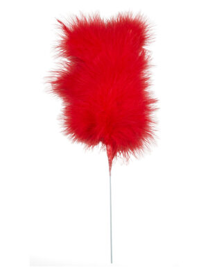 Kostümzubehör Marabufeder 25cm rot