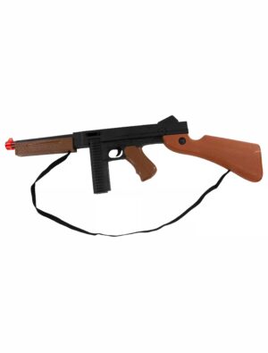 Kostümzubehör Maschinengewehr mit Licht & Sound 55cm schwarz/braun