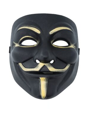 Kostümzubehör Maske Anonym schwarz