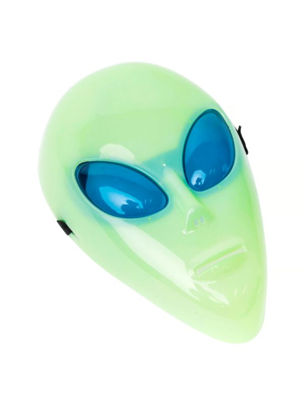 Kostümzubehör Maske Außerirdischer grün