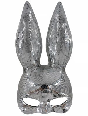 Kostümzubehör Maske Bunny silber