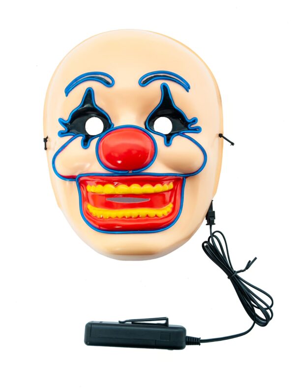 Kostümzubehör Maske Clown leuchtend Farbe: mehrfarbig