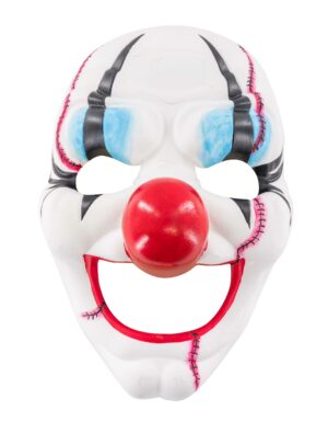 Kostümzubehör Maske Clown schwarz/weiß/rot