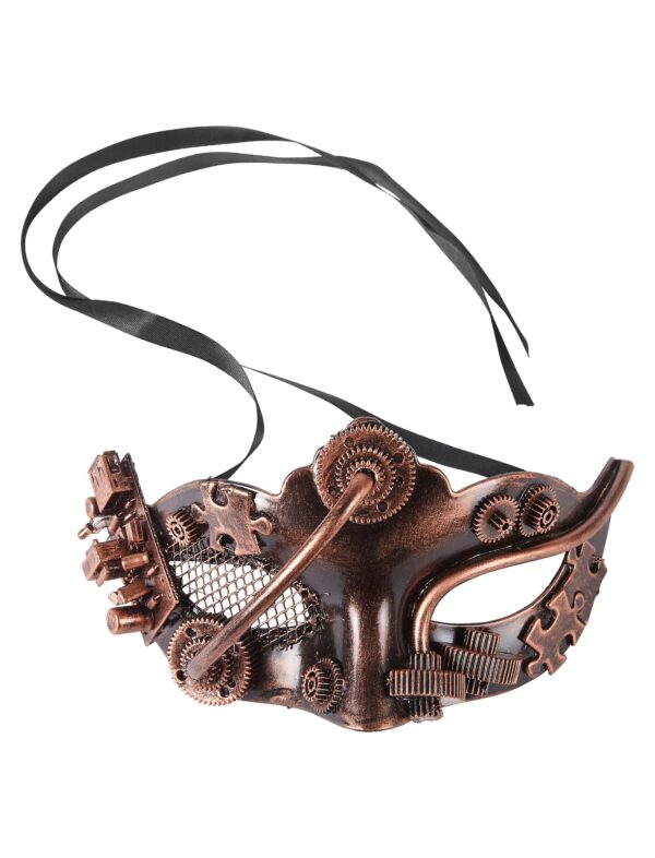 Kostümzubehör Maske Domino Steampunk kupfer