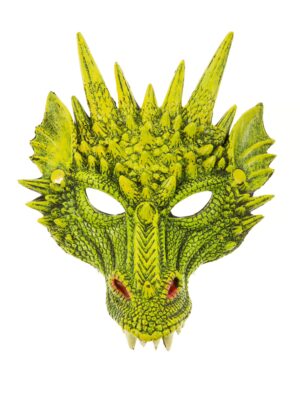 Kostümzubehör Maske Drache grün