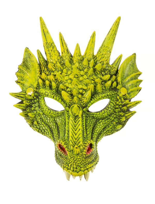 Kostümzubehör Maske Drache grün
