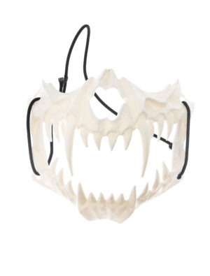 Kostümzubehör Maske Drachenmaul Farbe: weiß