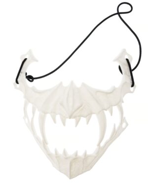 Kostümzubehör Maske Drachenmaul Farbe: weiß