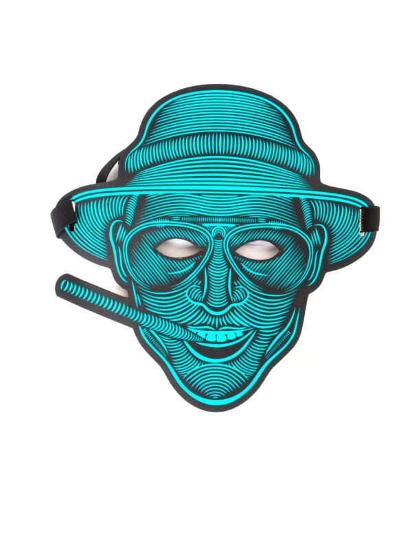 Kostümzubehör Maske Duke mit LED und Geräuschsensor Farbe: blau