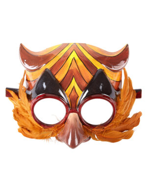 Kostümzubehör Maske Eule gold