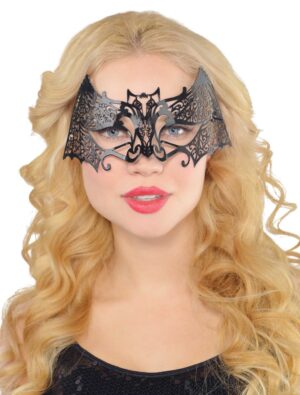 Kostümzubehör Maske Fledermaus schwarz einfach
