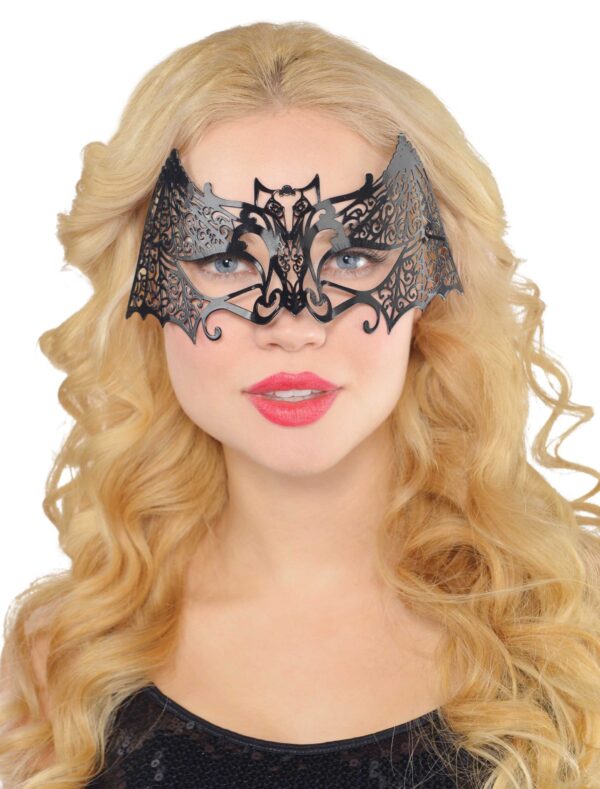 Kostümzubehör Maske Fledermaus schwarz einfach