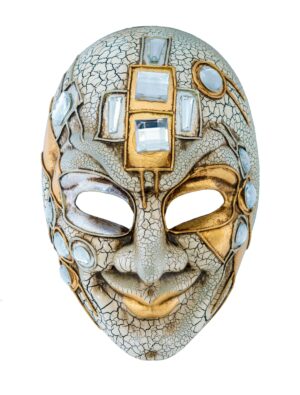 Kostümzubehör Maske Gesicht gold/silber