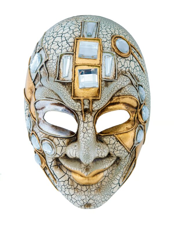 Kostümzubehör Maske Gesicht gold/silber