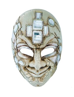 Kostümzubehör Maske Gesicht silber