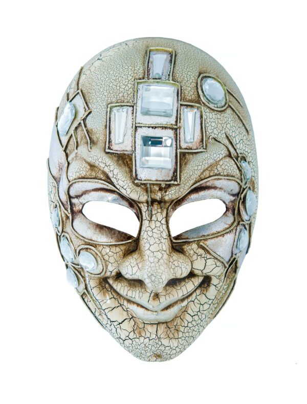 Kostümzubehör Maske Gesicht silber