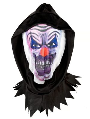 Kostümzubehör Maske Gruselclown mit Kapuze Farbe: mehrfarbig