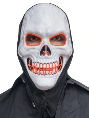 Kostümzubehör Maske Halloween leuchtend schwarz/weiß