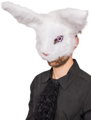 Kostümzubehör Maske Hase weiß