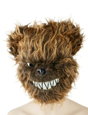 Kostümzubehör Maske Horror Bär Plüsch Farbe: braun