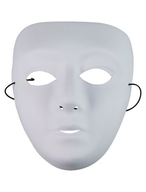 Kostümzubehör Maske Incognito weiß