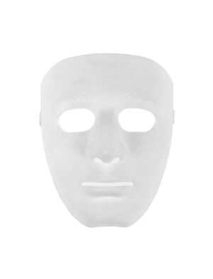Kostümzubehör Maske Inkognito weiß