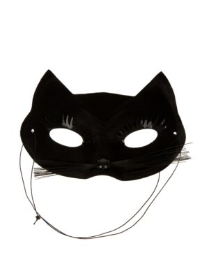 Kostümzubehör Maske Katze einfach schwarz