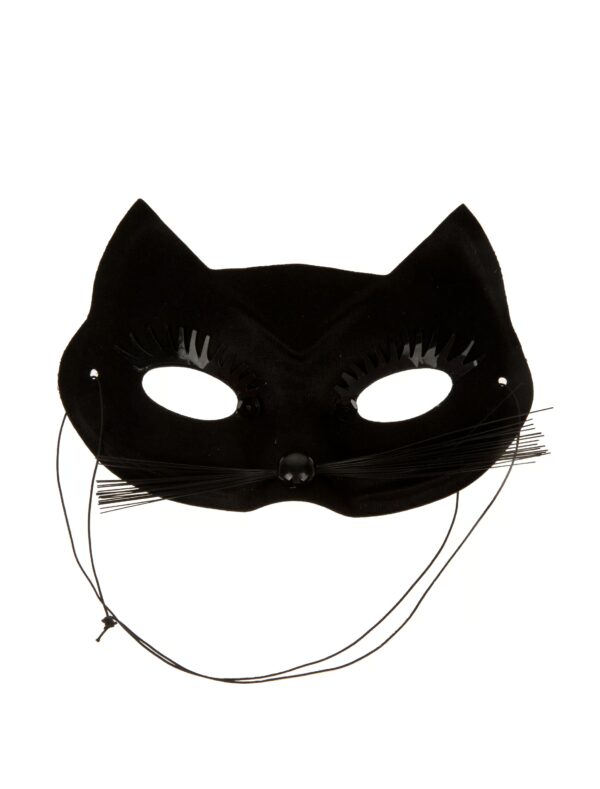 Kostümzubehör Maske Katze einfach schwarz