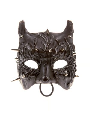 Kostümzubehör Maske Katze matt schwarz