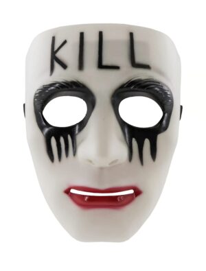 Kostümzubehör Maske Kill schwarz/weiß/rot