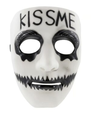 Kostümzubehör Maske Kiss me weiß/schwarz