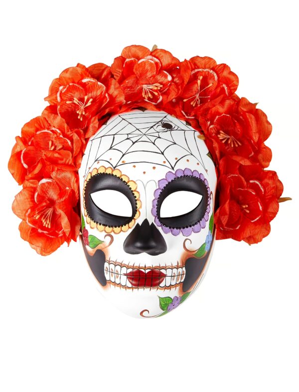 Kostümzubehör Maske La Catrina orange
