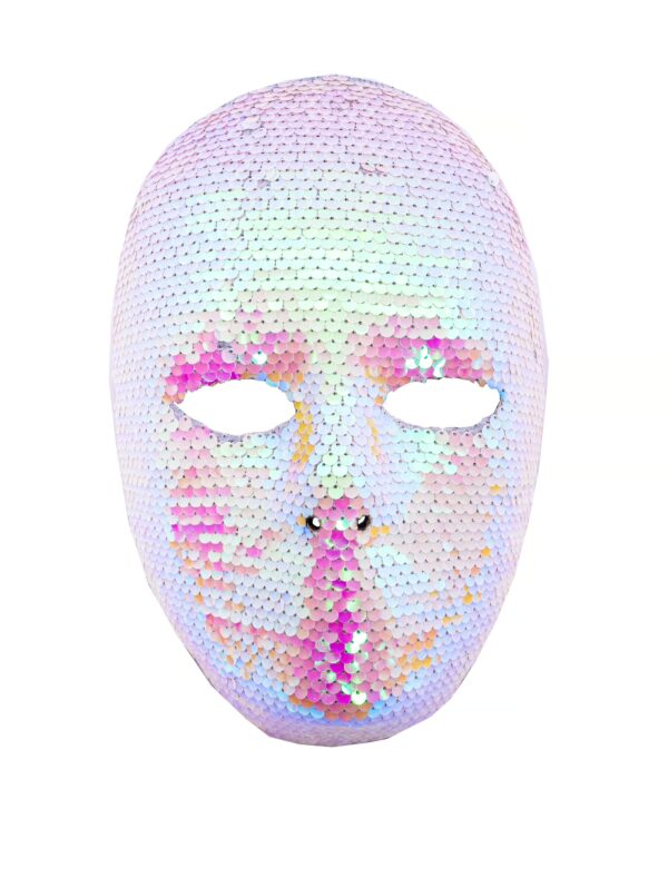 Kostümzubehör Maske Pailletten pink