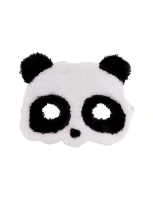 Kostümzubehör Maske Panda Farbe: schwarz/weiß