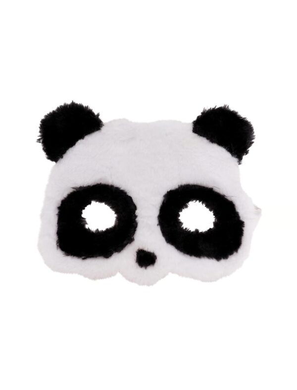 Kostümzubehör Maske Panda Farbe: schwarz/weiß