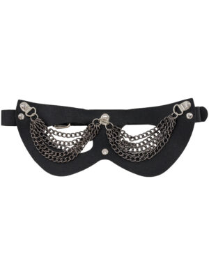 Kostümzubehör Maske Punk mit Ketten Farbe: schwarz