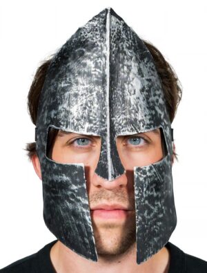 Kostümzubehör Maske Ritterhelm silber
