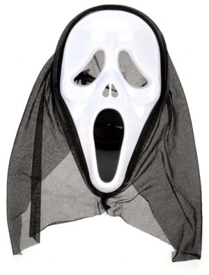 Kostümzubehör Maske Schrei Farbe: schwarz/weiß