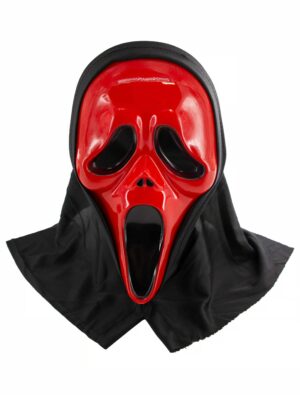 Kostümzubehör Maske Schrei schwarz/rot