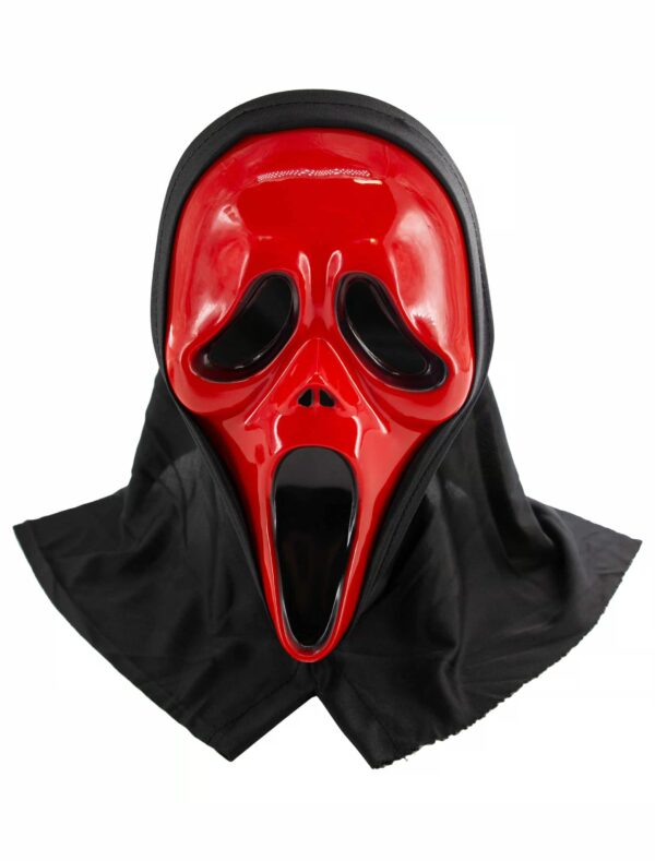 Kostümzubehör Maske Schrei schwarz/rot
