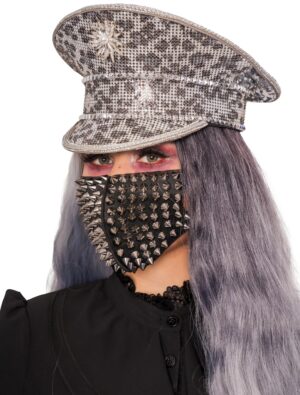 Kostümzubehör Maske Steampunk mit kleinen Nieten Farbe: schwarz/schwarz