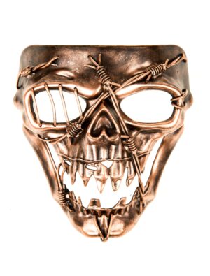 Kostümzubehör Maske Steampunk offener Mund kupfer