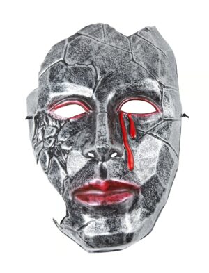 Kostümzubehör Maske Steinoptik mit Blut Farbe: