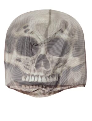 Kostümzubehör Maske Totenkopf beige