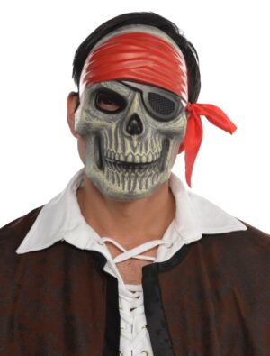Kostümzubehör Maske Totenschädel Pirat Farbe: keine Farbe