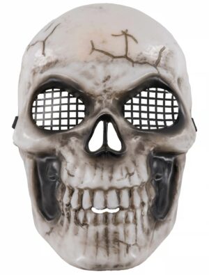 Kostümzubehör Maske Totenschädel weiß/schwarz